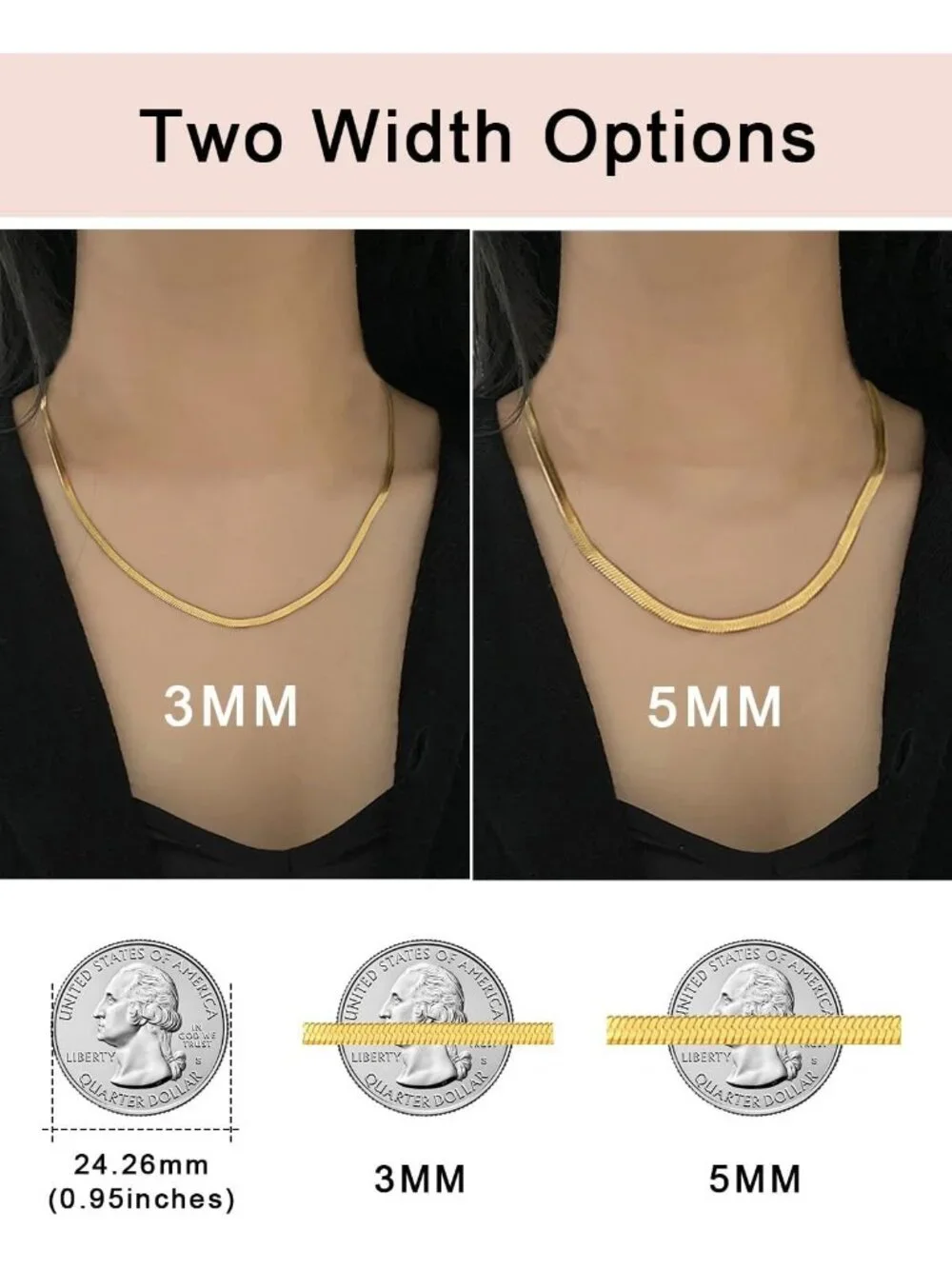Elegant 14K Gold Plated Herringbone Choker Necklace for Women - Stylish Jewelry